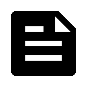 News Fill Icon from Outlined Fill - Material Symbols Set