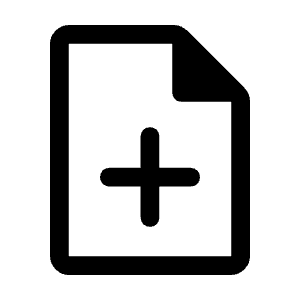 Note Add Icon from Rounded Line - Material Symbols Set