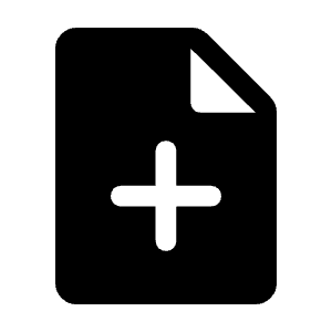 Note Add Fill Icon from Rounded Fill - Material Symbols Set