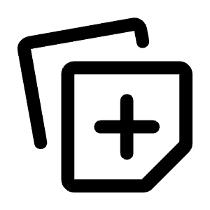 Note Stack Add Icon from Rounded Line - Material Symbols Set