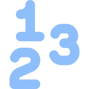 Number Icon from Core Flat Set