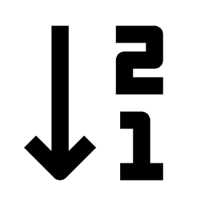 Order Descending Numbers Icon from Outlined Line - Streamline Material Free Set