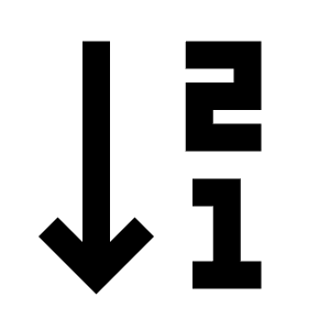 Order Descending Numbers Icon from Sharp Line - Streamline Material Free Set