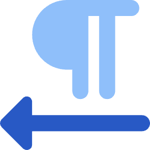 Paragraph Right To Left Icon from Core Flat Set