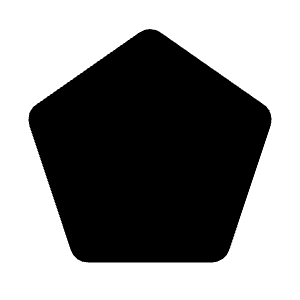 Pentagon Fill Icon from Rounded Fill - Material Symbols Set