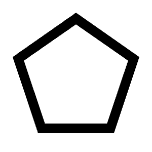 Pentagon Icon from Sharp Line - Material Symbols Set