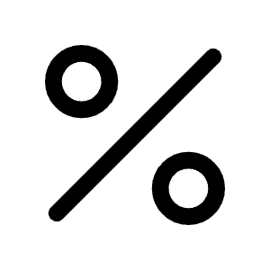 Percent Fill Icon from Rounded Fill - Material Symbols Set