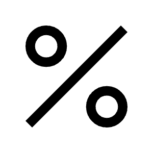 Percent Icon from Outlined Line - Material Symbols Set