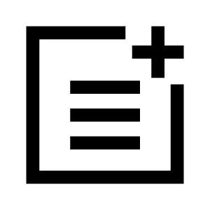 Post Add Icon from Sharp Line - Material Symbols Set