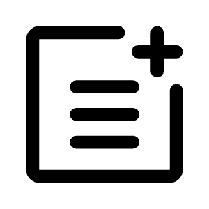 Post Add Icon from Rounded Line - Material Symbols Set