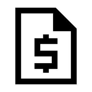 Request Quote Icon from Sharp Line - Material Symbols Set