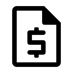 Request Quote Icon from Rounded Line - Material Symbols Set