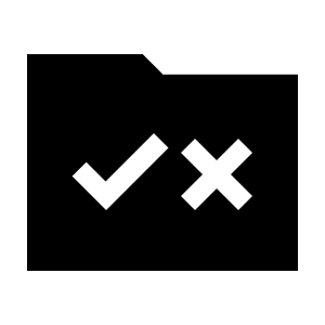 Rule Folder Fill Icon from Sharp Fill - Material Symbols Set