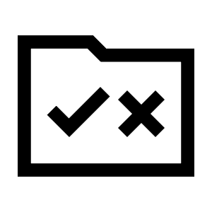 Rule Folder Icon from Sharp Line - Material Symbols Set