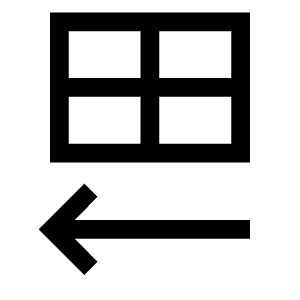 Sheets Rtl Icon from Sharp Line - Material Symbols Set