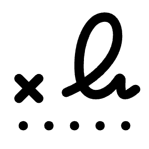 Signature Icon from Rounded Line - Material Symbols Set