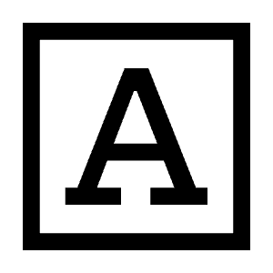 Slab Serif Icon from Sharp Line - Material Symbols Set