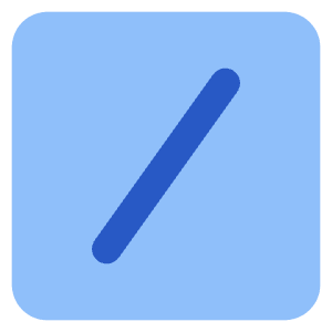 Slash Command Icon from Core Flat Set