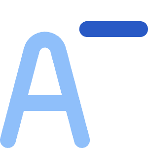 Smaller Text Minus Size Icon from Core Flat Set
