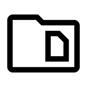 Snippet Folder Icon from Outlined Line - Material Symbols Set