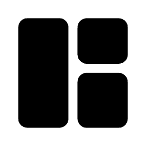 Space Dashboard Fill Icon from Rounded Fill - Material Symbols Set