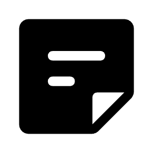 Sticky Note 2 Fill Icon from Rounded Fill - Material Symbols Set