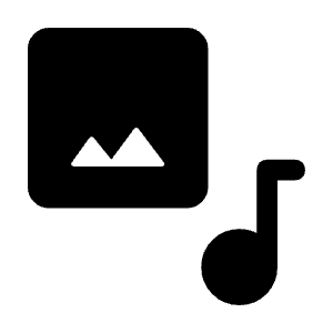 Stock Media Fill Icon from Rounded Fill - Material Symbols Set