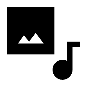 Stock Media Fill Icon from Sharp Fill - Material Symbols Set