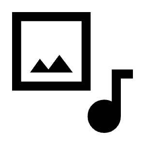 Stock Media Icon from Sharp Line - Material Symbols Set