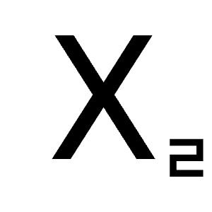 Subscript Icon from Sharp Line - Material Symbols Set