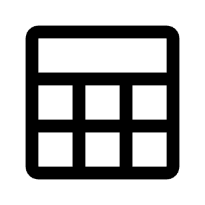 Table Fill Icon from Outlined Fill - Material Symbols Set