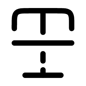 Text Cross Icon from Solar Broken Set