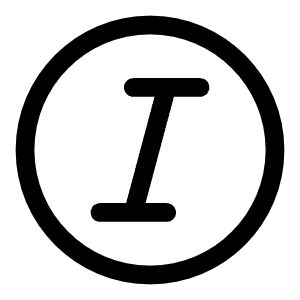 Text Italic Circle Icon from Solar Linear Set