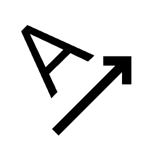 Text Rotation Angleup Fill Icon from Outlined Fill - Material Symbols Set