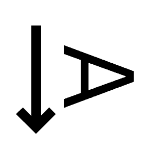 Text Rotation Down Fill Icon from Sharp Fill - Material Symbols Set