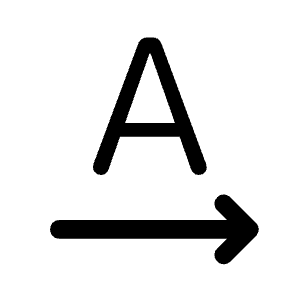 Text Rotation None Icon from Rounded Line - Material Symbols Set