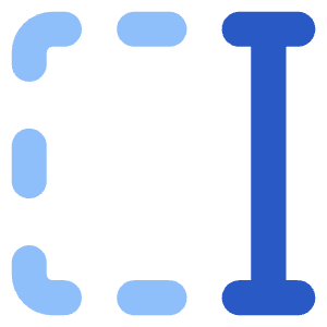 Text Select End Icon from Core Flat Set