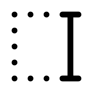 Text Select End Fill Icon from Rounded Fill - Material Symbols Set