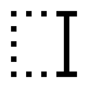 Text Select End Fill Icon from Outlined Fill - Material Symbols Set