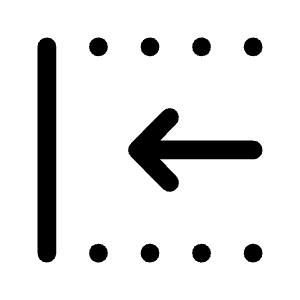Text Select Jump To Beginning Icon from Rounded Line - Material Symbols Set