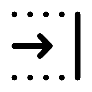 Text Select Jump To End Icon from Rounded Line - Material Symbols Set