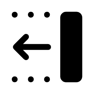 Text Select Move Back Word Fill Icon from Rounded Fill - Material Symbols Set
