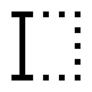 Text Select Start Icon from Sharp Line - Material Symbols Set