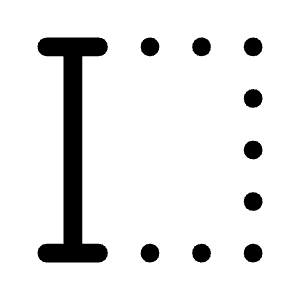 Text Select Start Fill Icon from Rounded Fill - Material Symbols Set