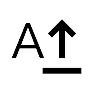 Text Up Fill Icon from Sharp Fill - Material Symbols Set