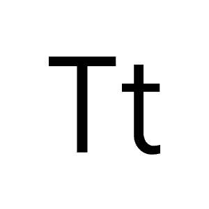 Titlecase Icon from Sharp Line - Material Symbols Set