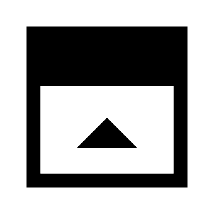 Top Panel Close Fill Icon from Sharp Fill - Material Symbols Set