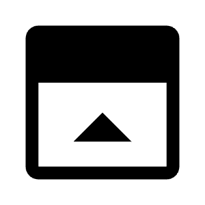 Top Panel Close Fill Icon from Outlined Fill - Material Symbols Set