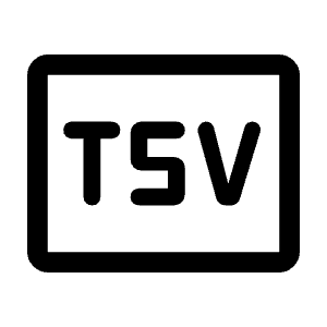 Tsv Icon from Rounded Line - Material Symbols Set