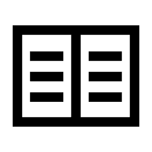 Two Pager Icon from Sharp Line - Material Symbols Set